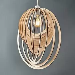 Spirale Wooden Pendant Hanging Light