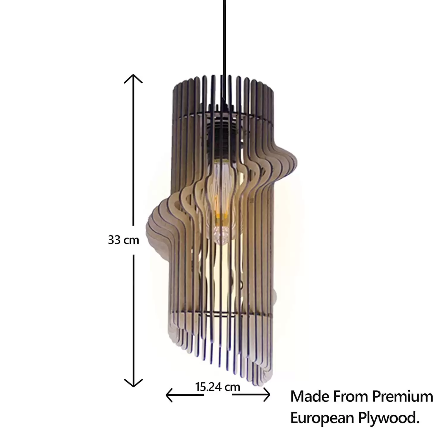 6. Sway Wooden Pendant Hanging Light