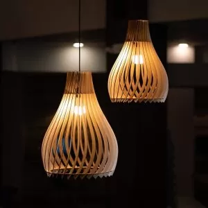 entwine I wooden lamp