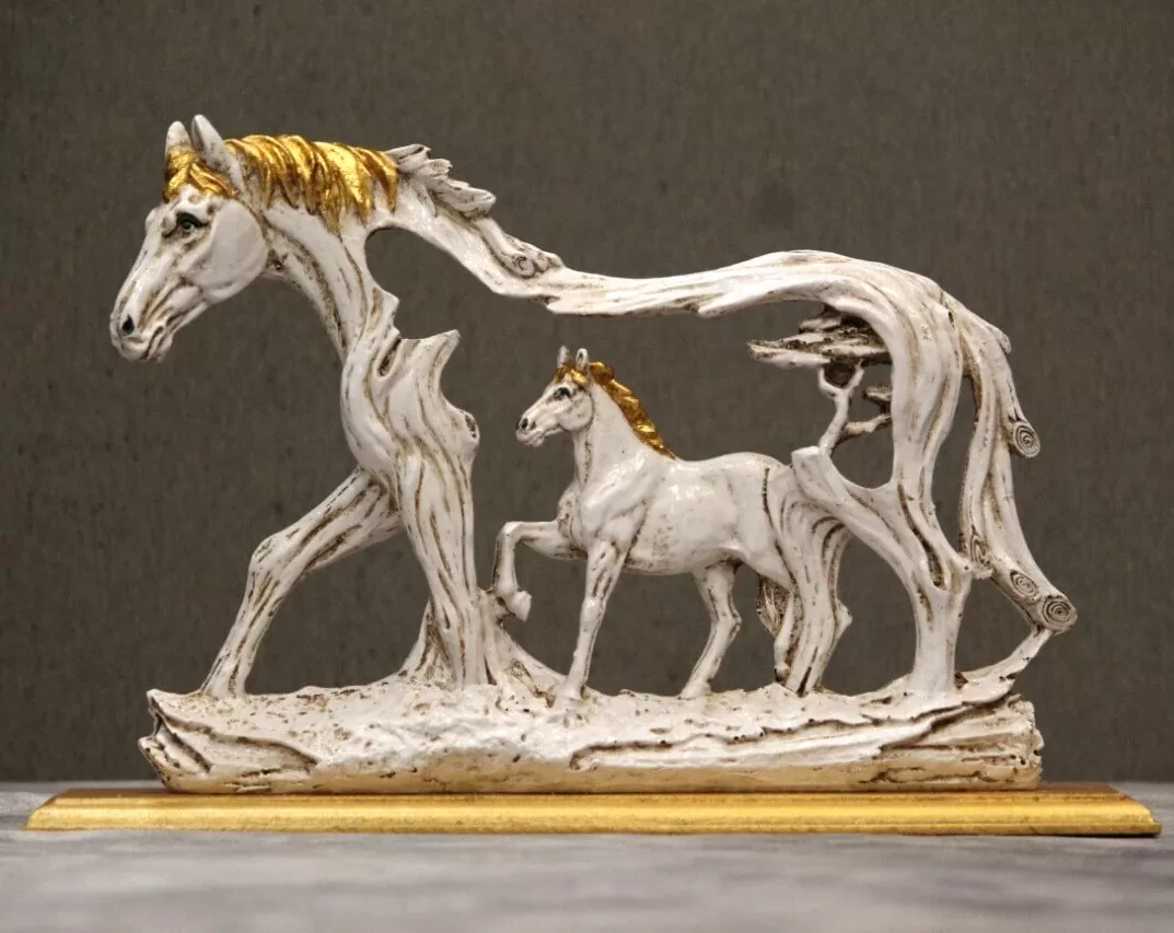 Horse in horse resin art